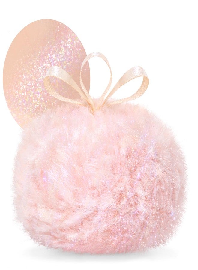 Noerrors Body Glitter Powder Puff Body Shimmer Powder Plush Peach Ball Loose Highlighter Patting High Gloss Shine Bright Illuminator Glossy Diamond Glow Sparkle Makeup for Body Face Hair - Image 1